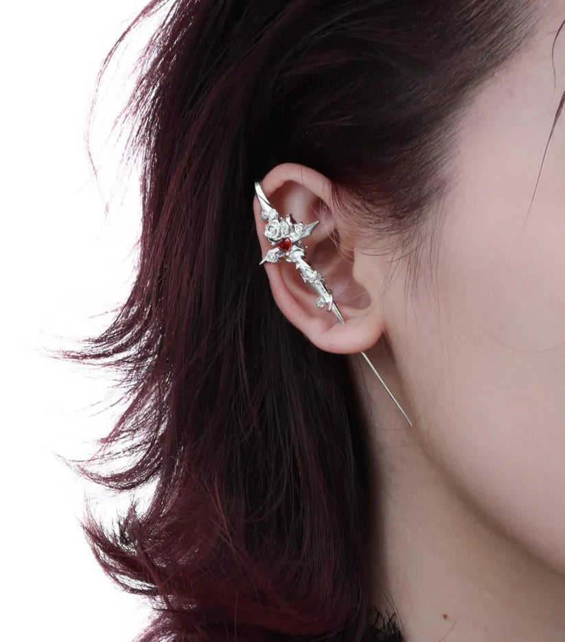 Morvella™ Twilight Rose Needle Earrings