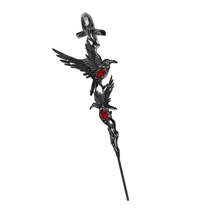 Morvella™ Crimson Wing Needle Earrings