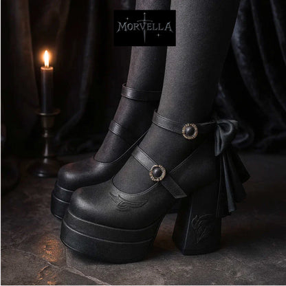 Morvella™ Nocturne Waltz - Satin Mary Janes