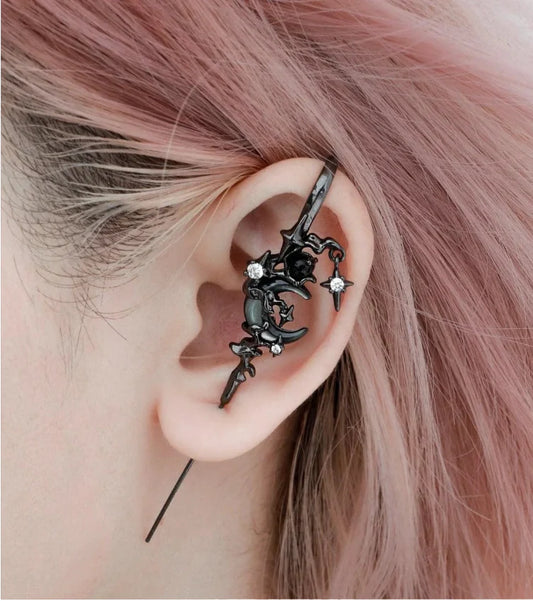 Morvella™ Mythic Moon Needle Earrings
