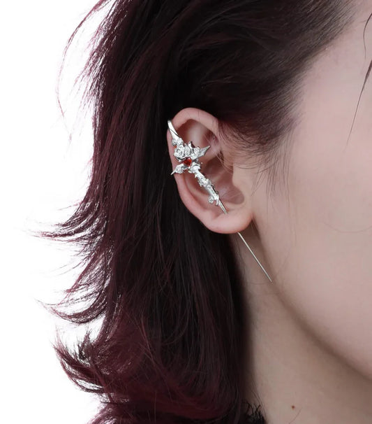 Morvella™ Twilight Rose Needle Earrings